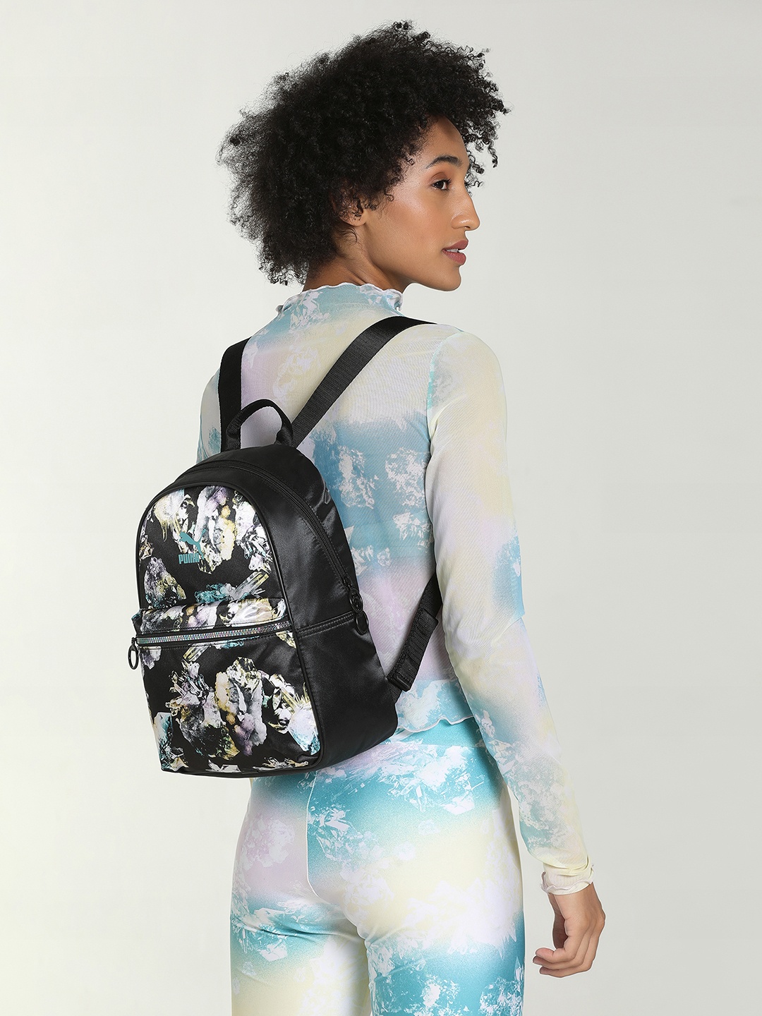 

Puma Women Black Geometric Backpack