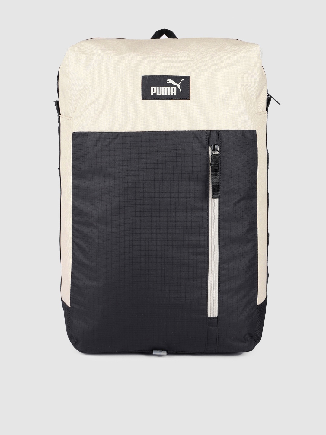 

Puma Unisex Beige & Black Colourblocked Evo Essential Box Sustainable Backpack