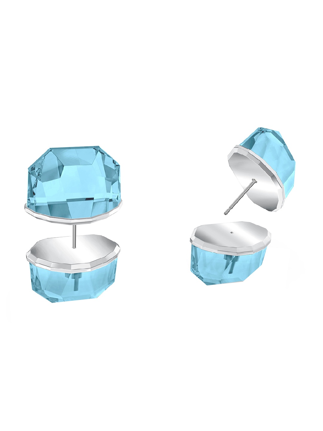 

SWAROVSKI Blue Geometric Studs Earrings