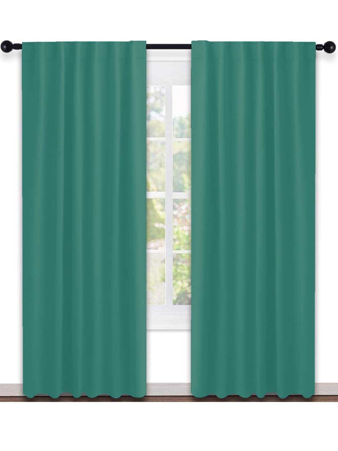 

Lushomes Green Set of 2 Door Curtain