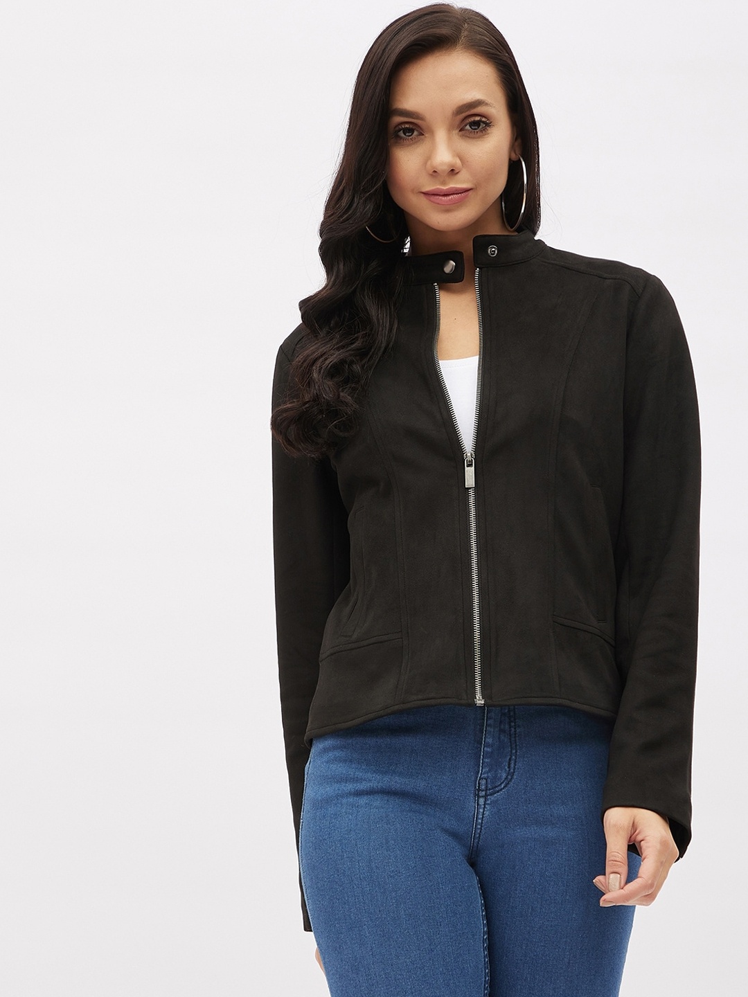 

Harpa Women Black Solid Tailored Jacket