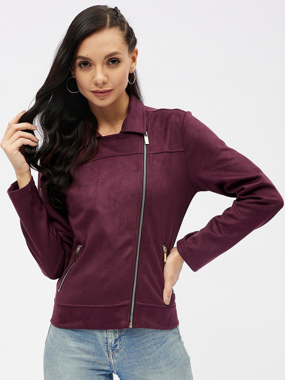 

Harpa Women Maroon Tailored Jacket
