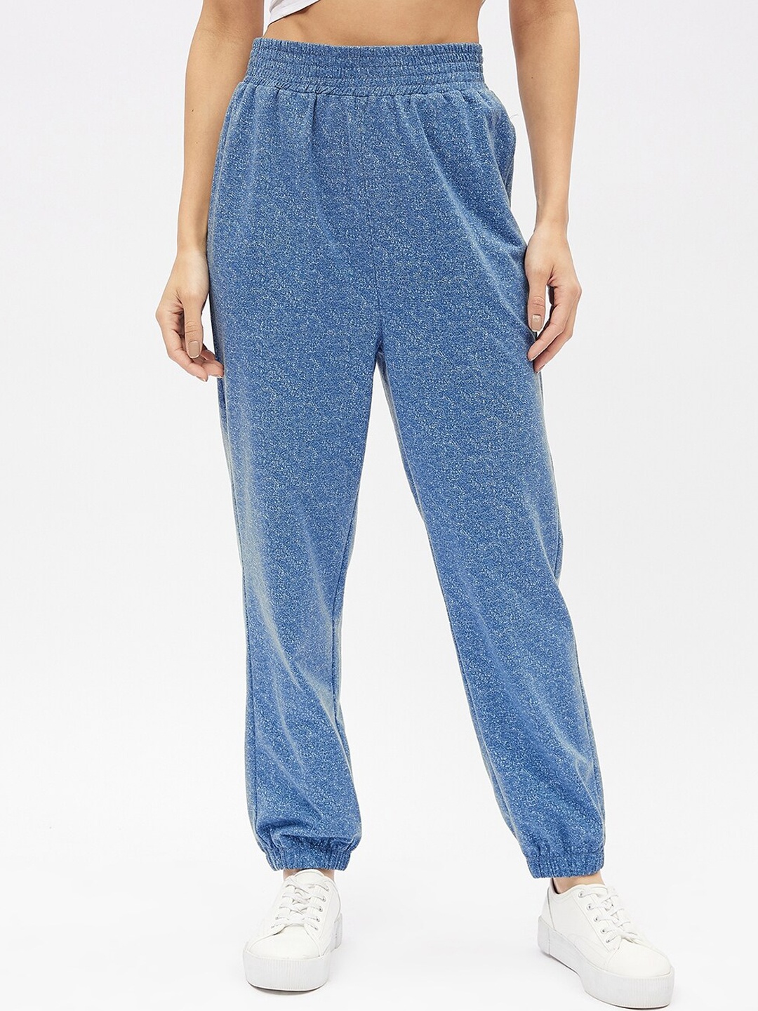 

Harpa Women Blue Self Design Joggers