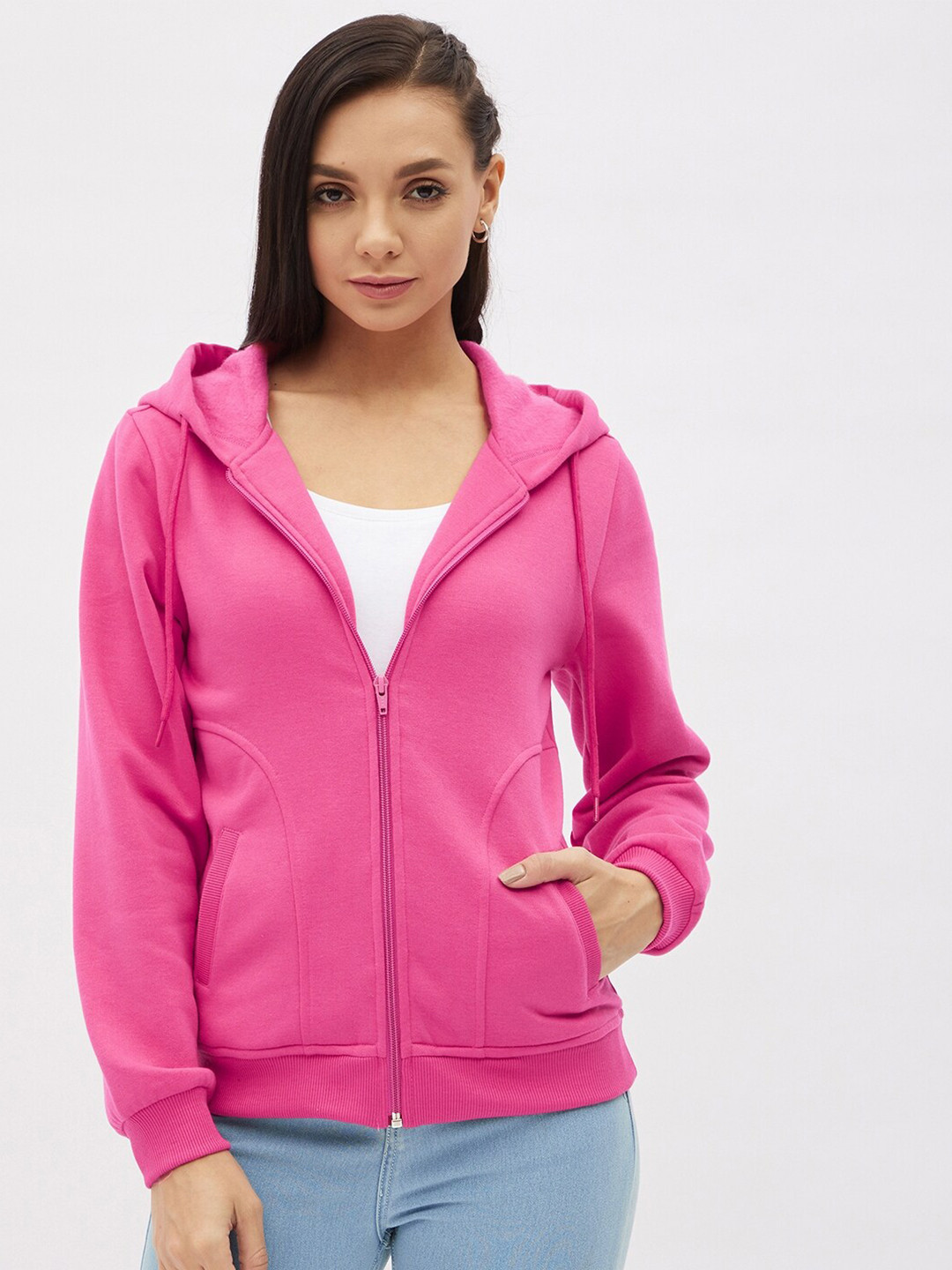 

Harpa Women Fuchsia Hooded Sweatshirt