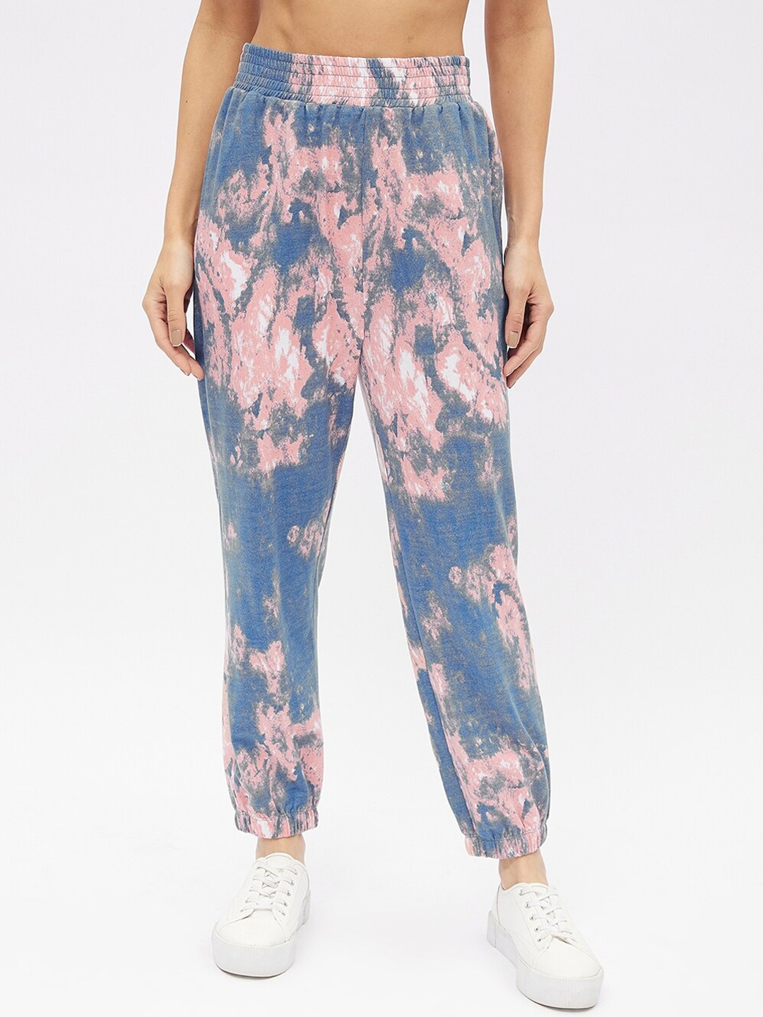 

Harpa Women Blue & Pink Tie and Dye High Waist Joggers