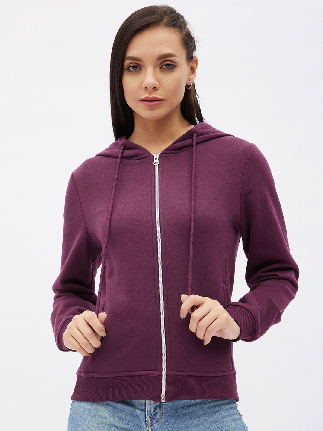 

Harpa Women Burgundy Hooded Sweatshirt