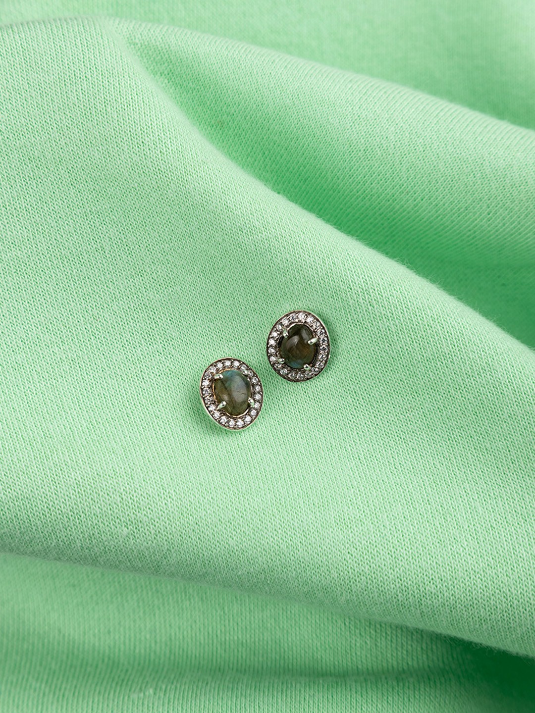 

ExclusiveLane Silver-Toned Contemporary Studs Earrings