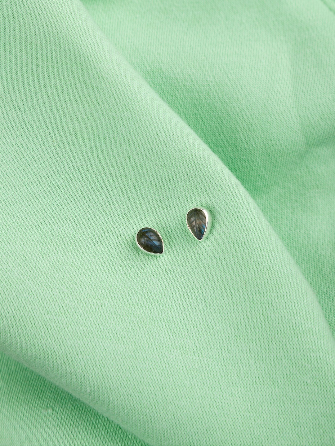 ExclusiveLane Silver-Toned Contemporary Studs Earrings
