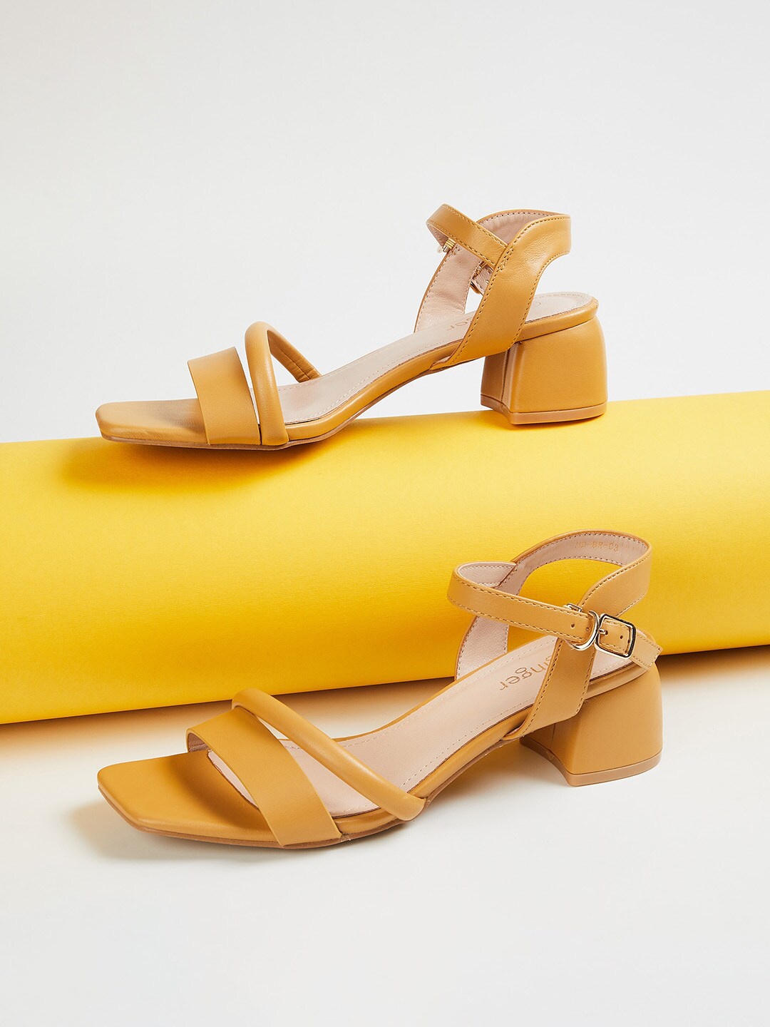 

Ginger by Lifestyle Mustard Work Block Heels