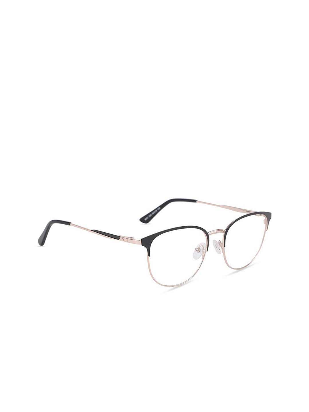 

MARC LOUIS Unisex Black & Gold-Toned Full Rim Cateye Frames