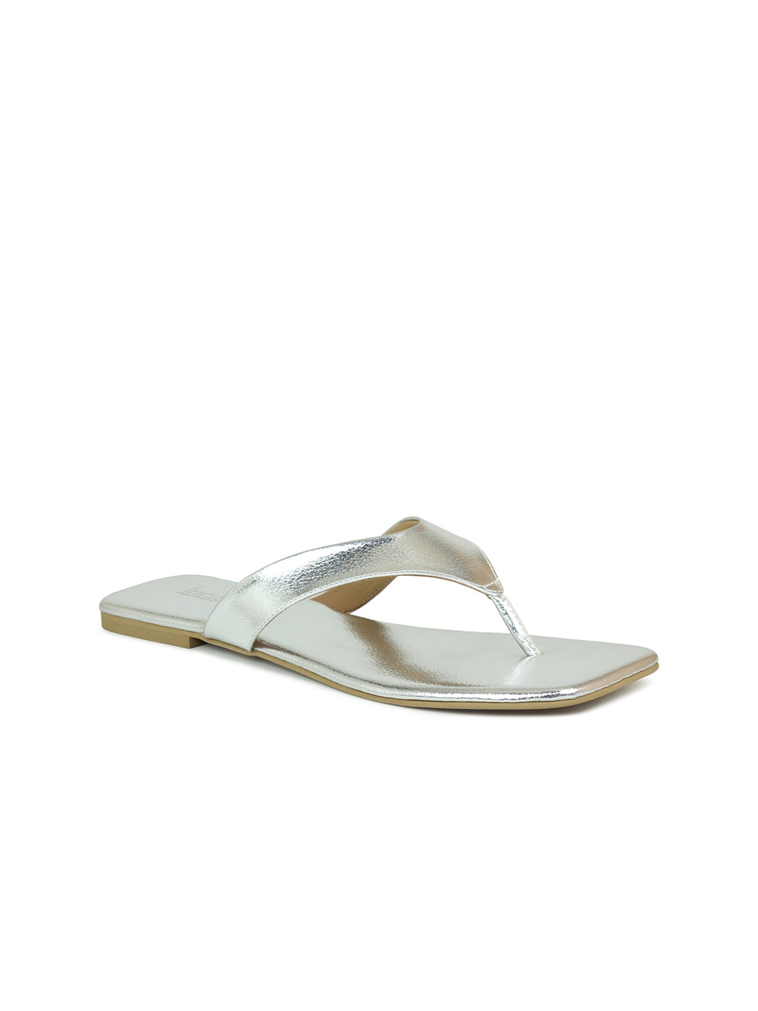

Inc 5 Women Silver-Toned Ethnic T-Strap Flats