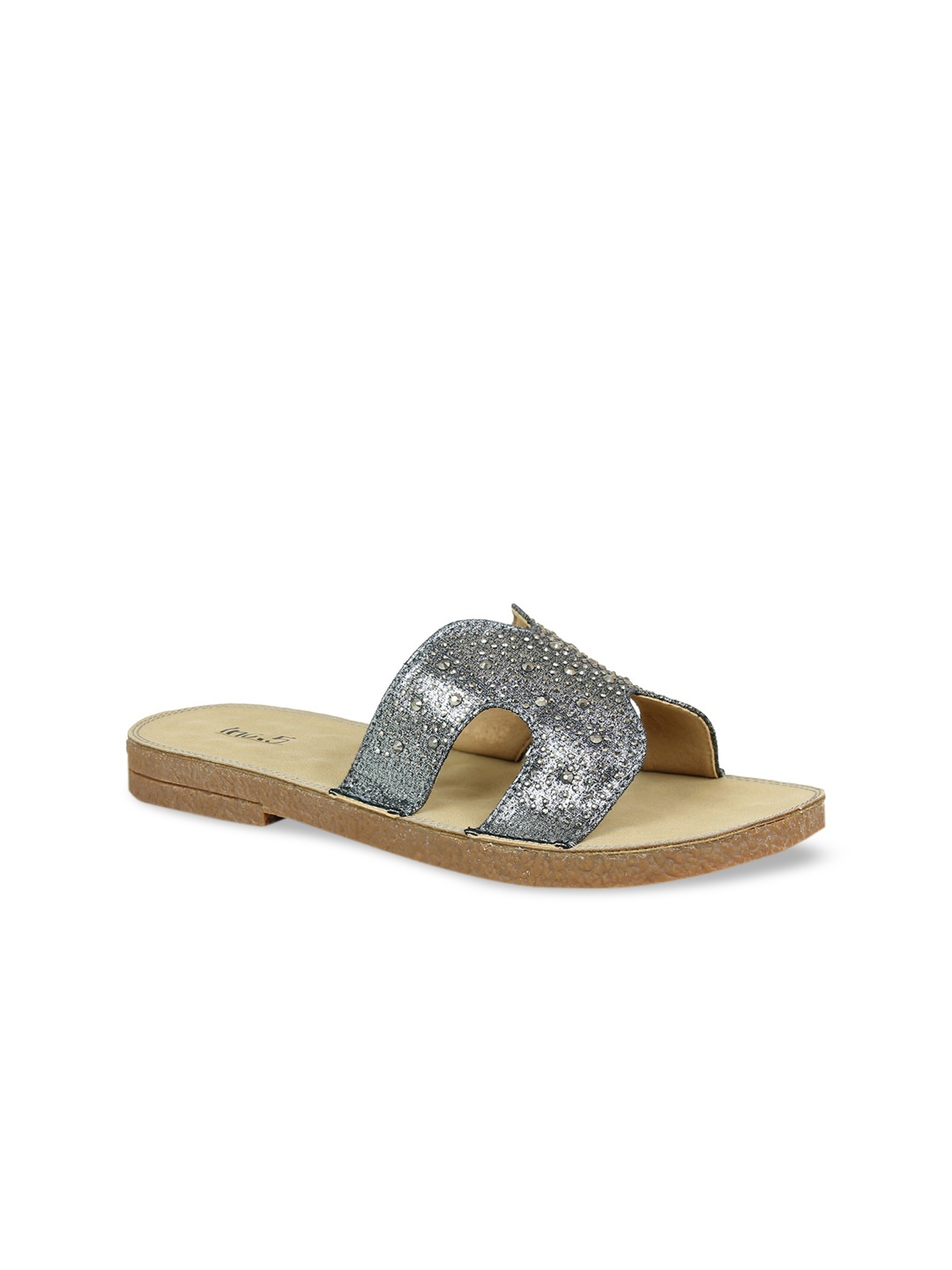 

Inc 5 Grey Embellished Party Block Heels