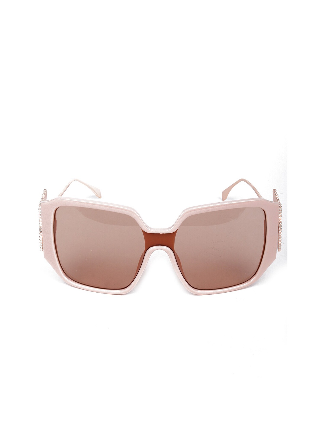 

ODETTE Women Pink Lens & Pink Square Sunglasses with UV Protected Lens DIW249