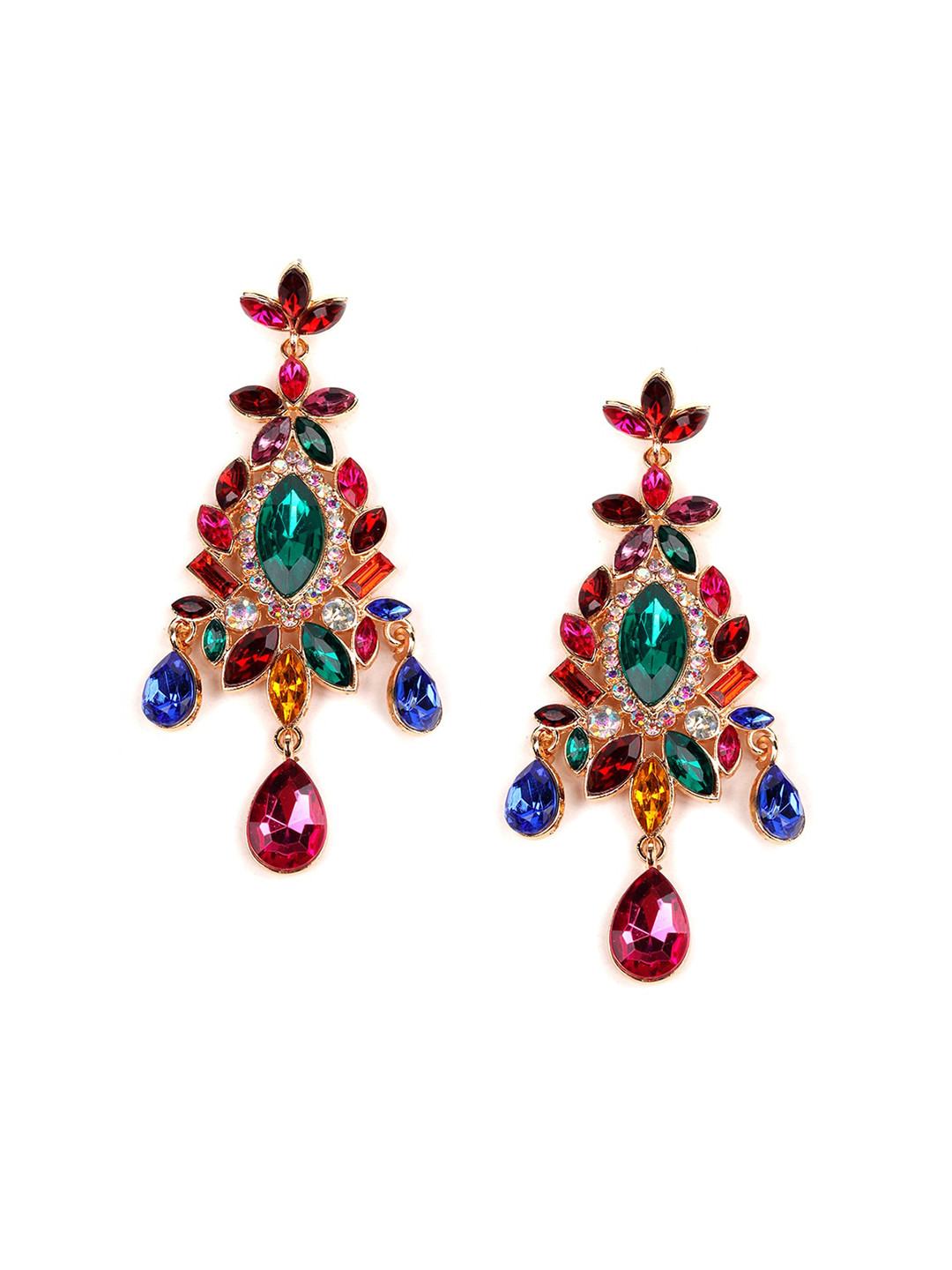 

ODETTE Red Oval Drop Earrings