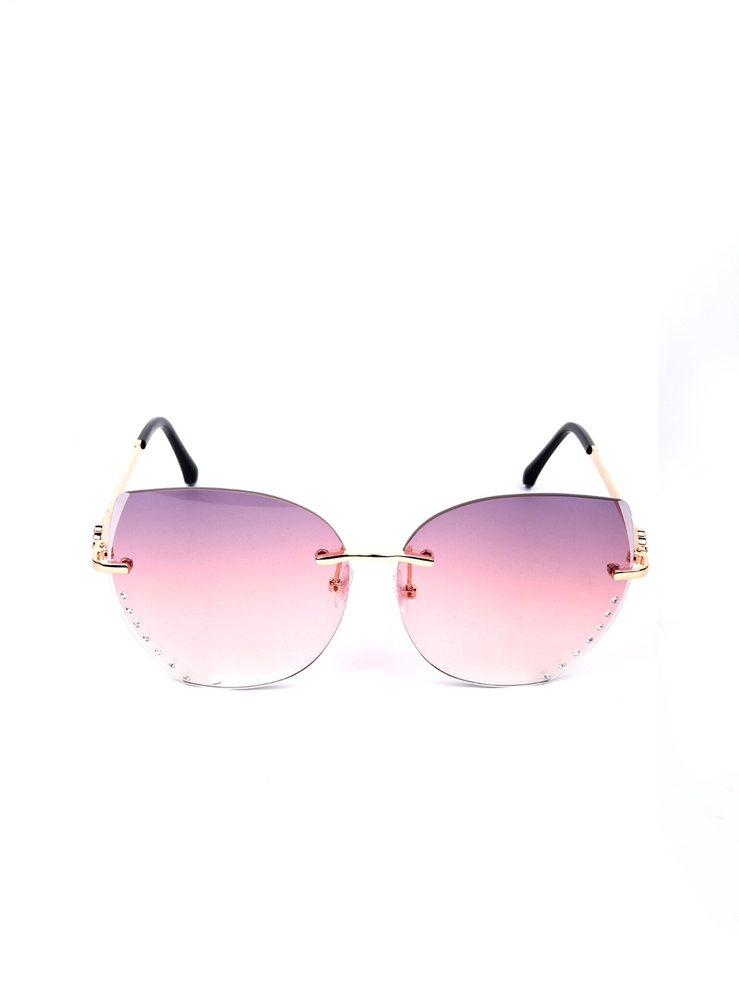 

ODETTE Women Gold-Toned & Pink UV Protected Cateye Sunglasses DIW232