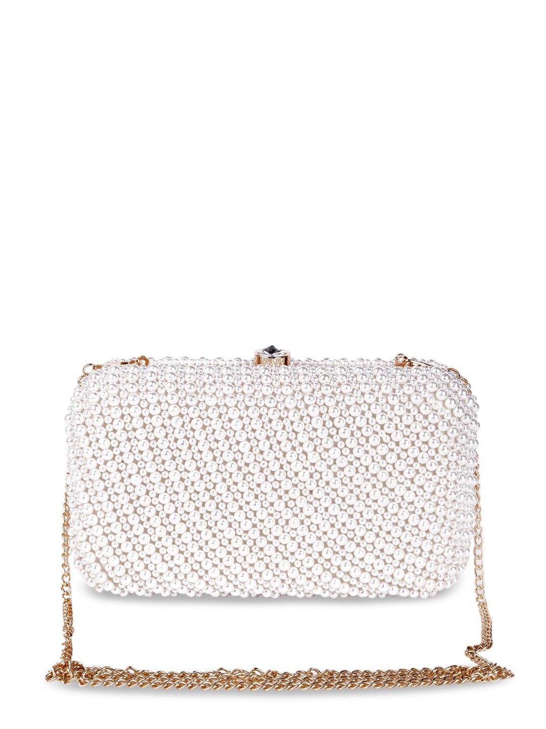 

ODETTE White Embellished Swagger Sling Bag