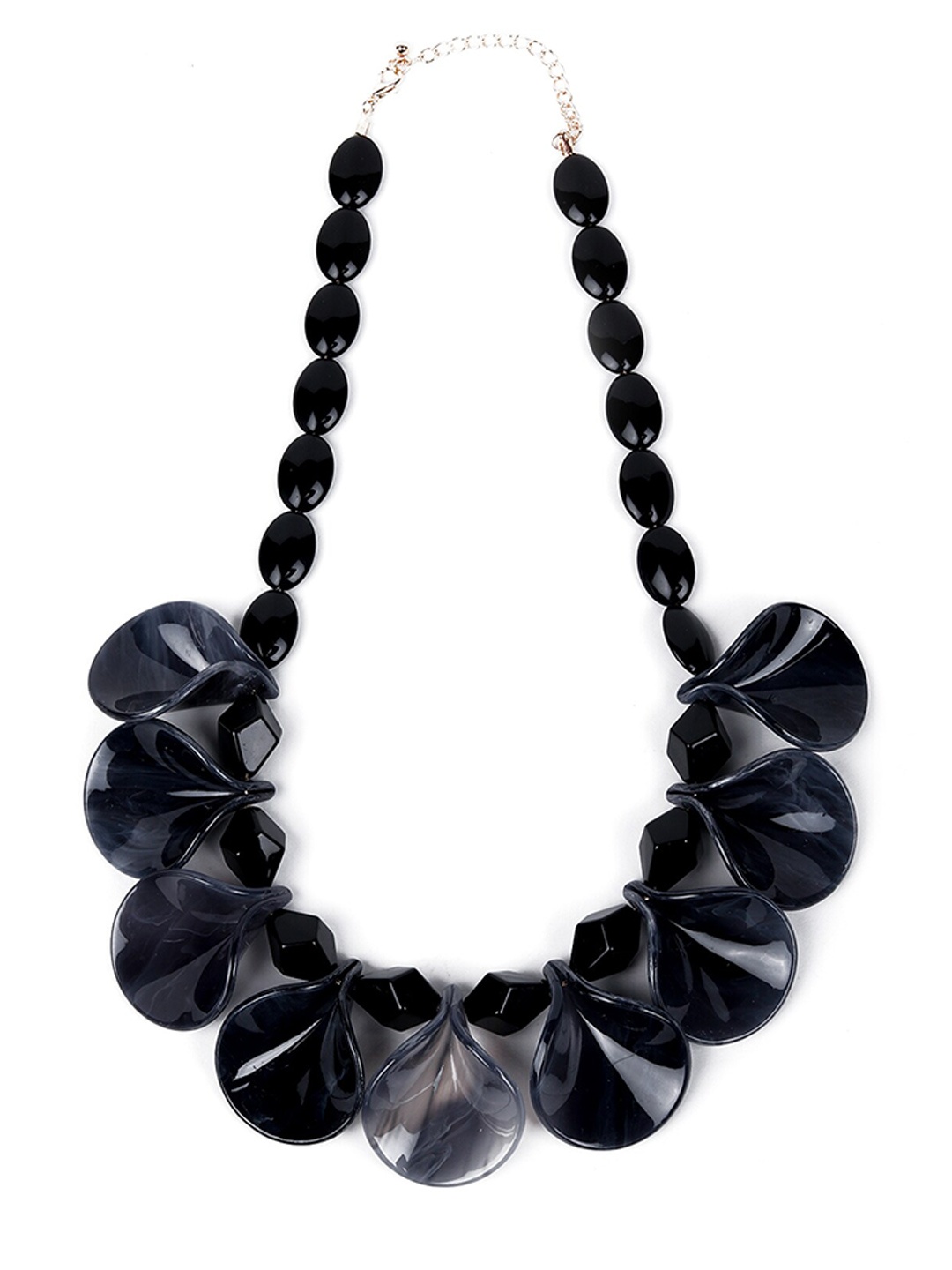 

ODETTE Silver-Toned & Black Western Necklace