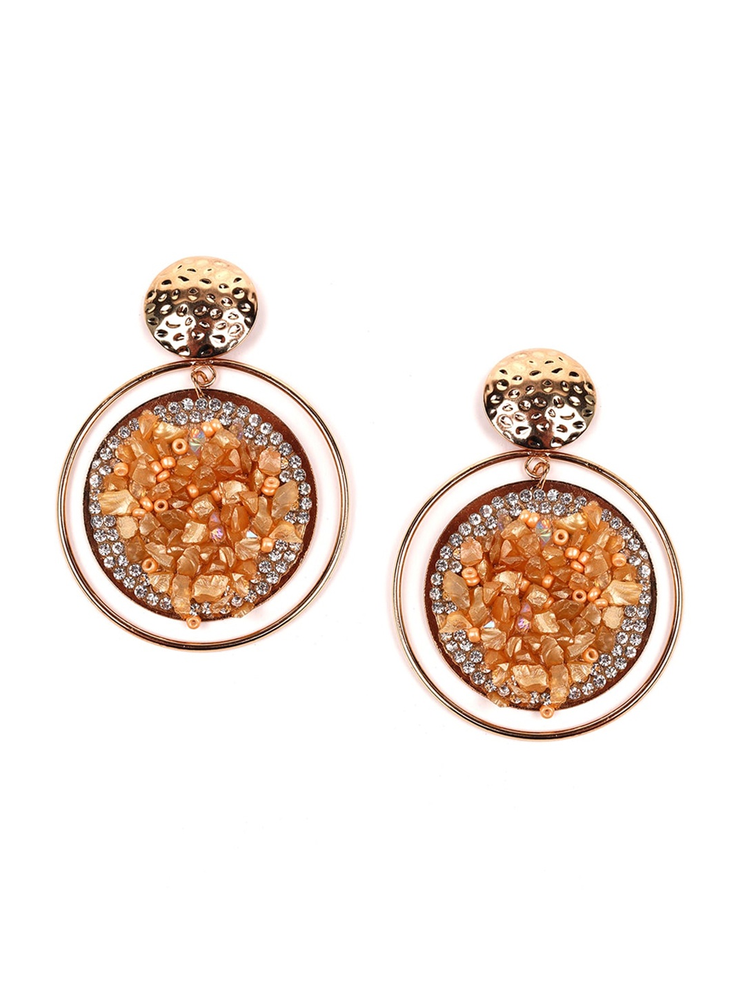 

ODETTE Orange Oval Drop Earrings