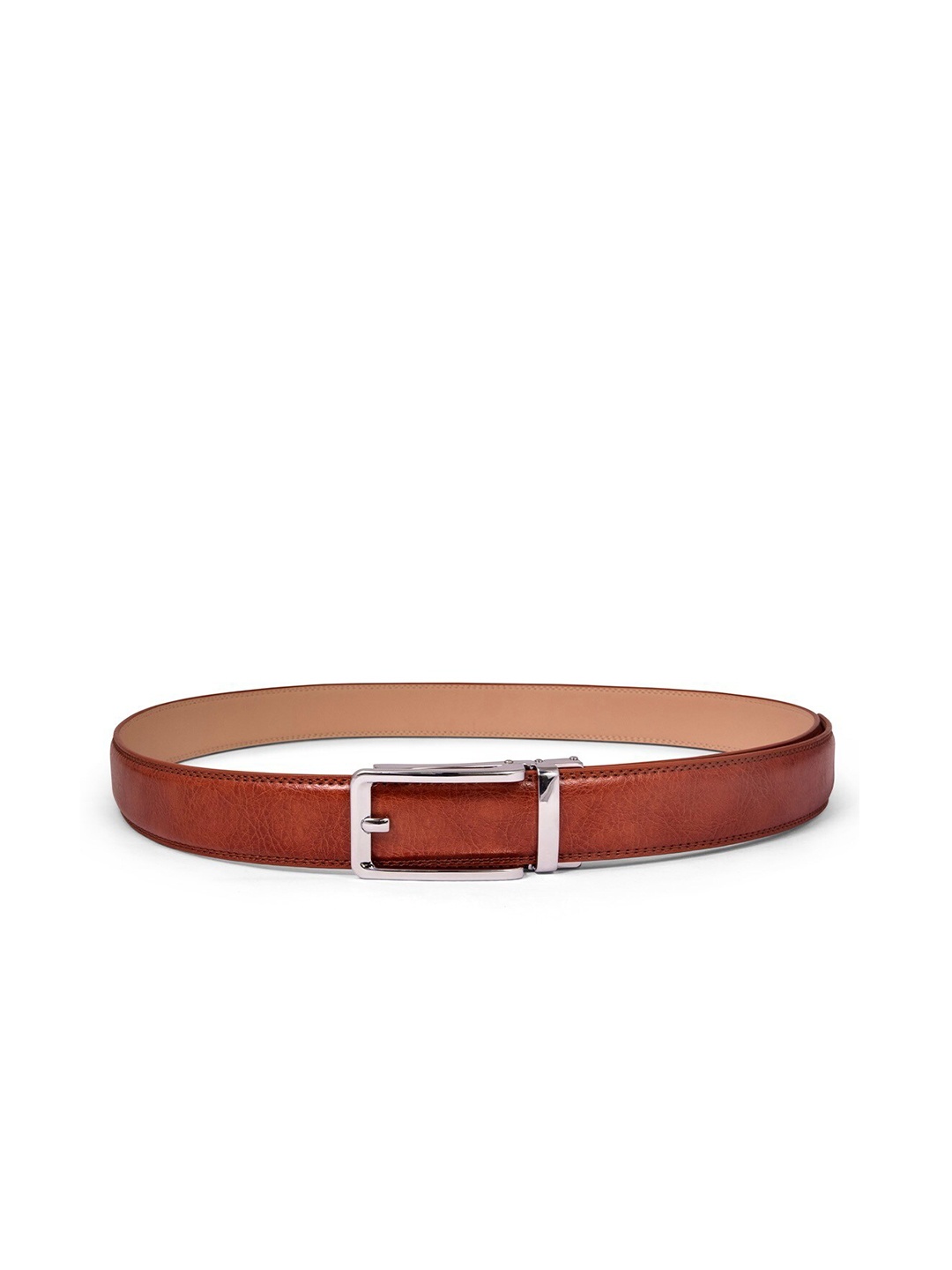 

ELOPPE Men Tan Brown Textured Leather Formal Belt