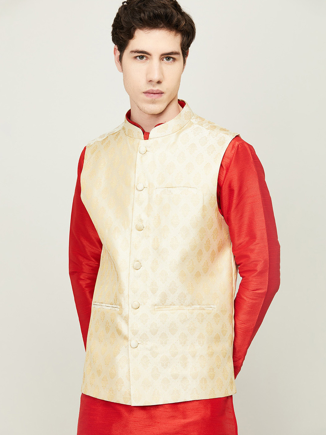 

Melange by Lifestyle Men White Tailored Jacket