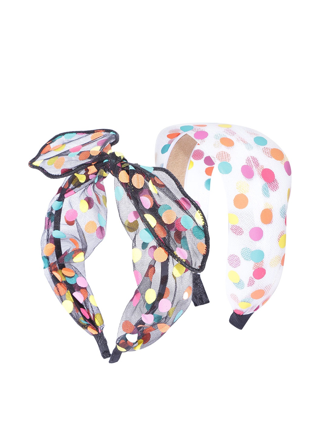 

Blueberry KIDS Set of 2 Polka Dots Print Hair Bands, Multi