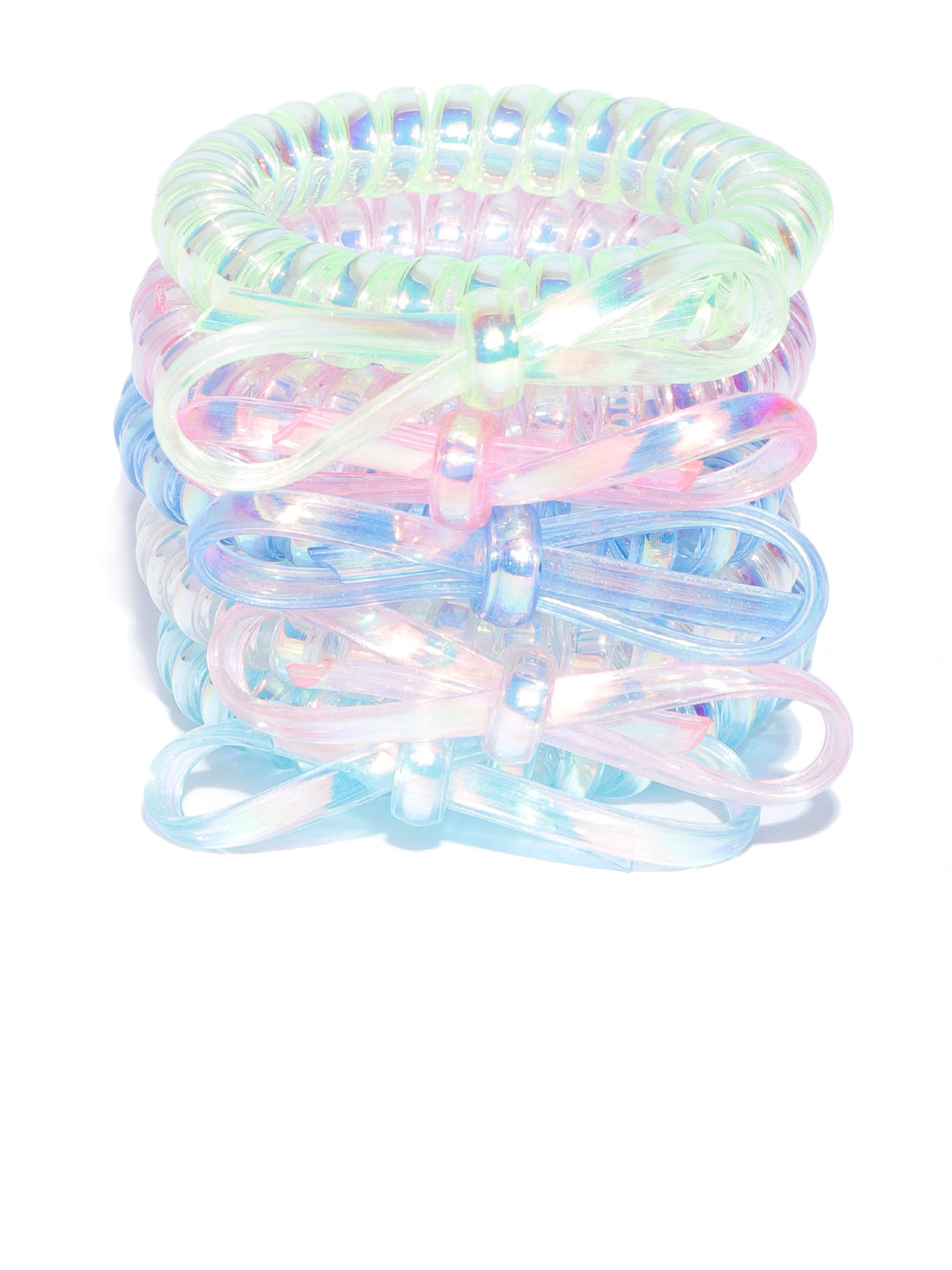 

Blueberry KIDS Set of 5 Ponytail Holders with Knot Detail, Multi