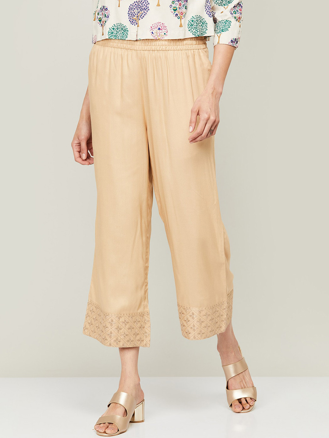 

Melange by Lifestyle Women Beige Trousers