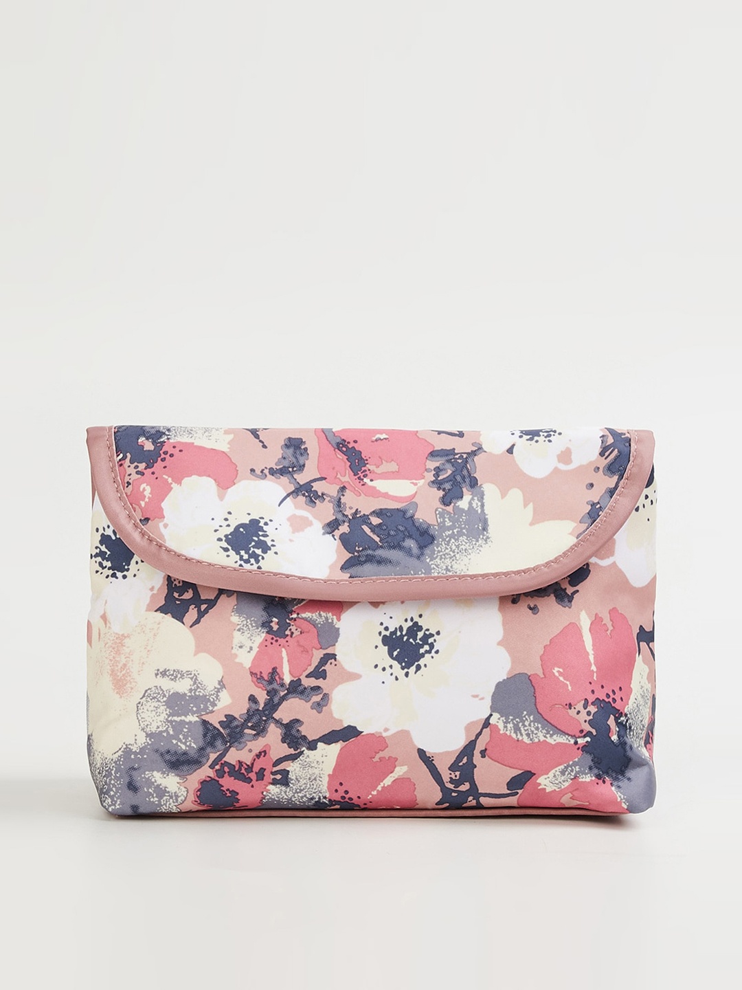 

Ginger by Lifestyle Pink Floral Printed Half Moon Sling Bag