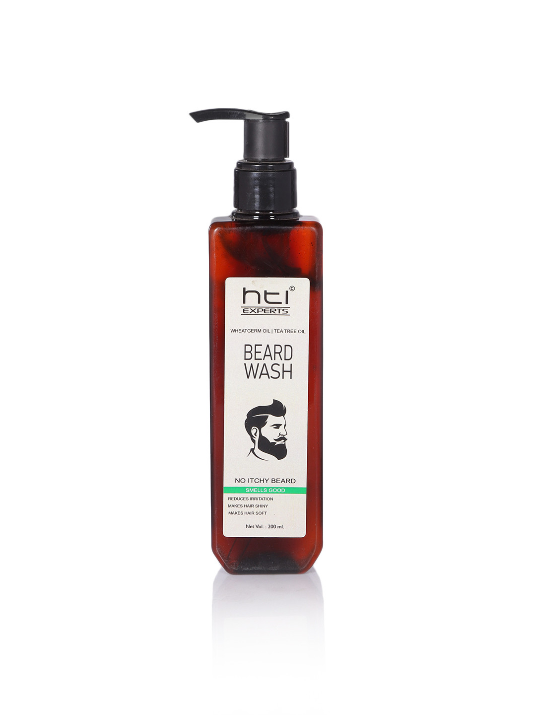 

HTI Experts Beard Wash With Wheat Germ oil & Tea Tree oil, Transparent