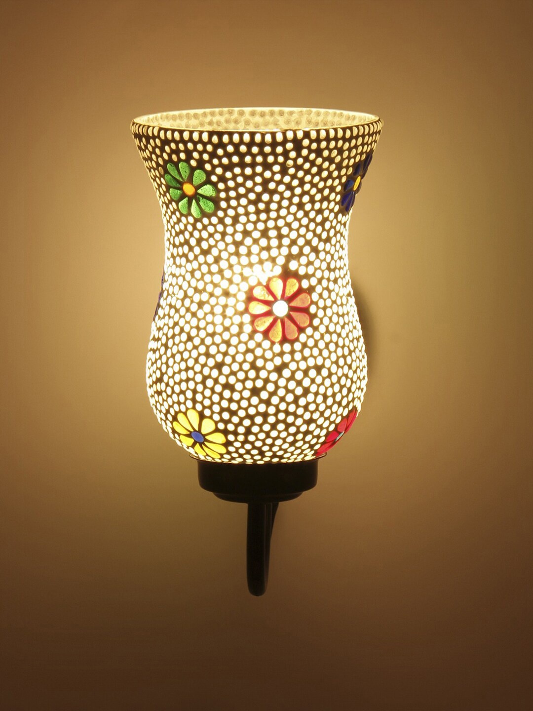 

Devansh Multicolored Mosaic Glass Wall Mounted Lamp, Multi