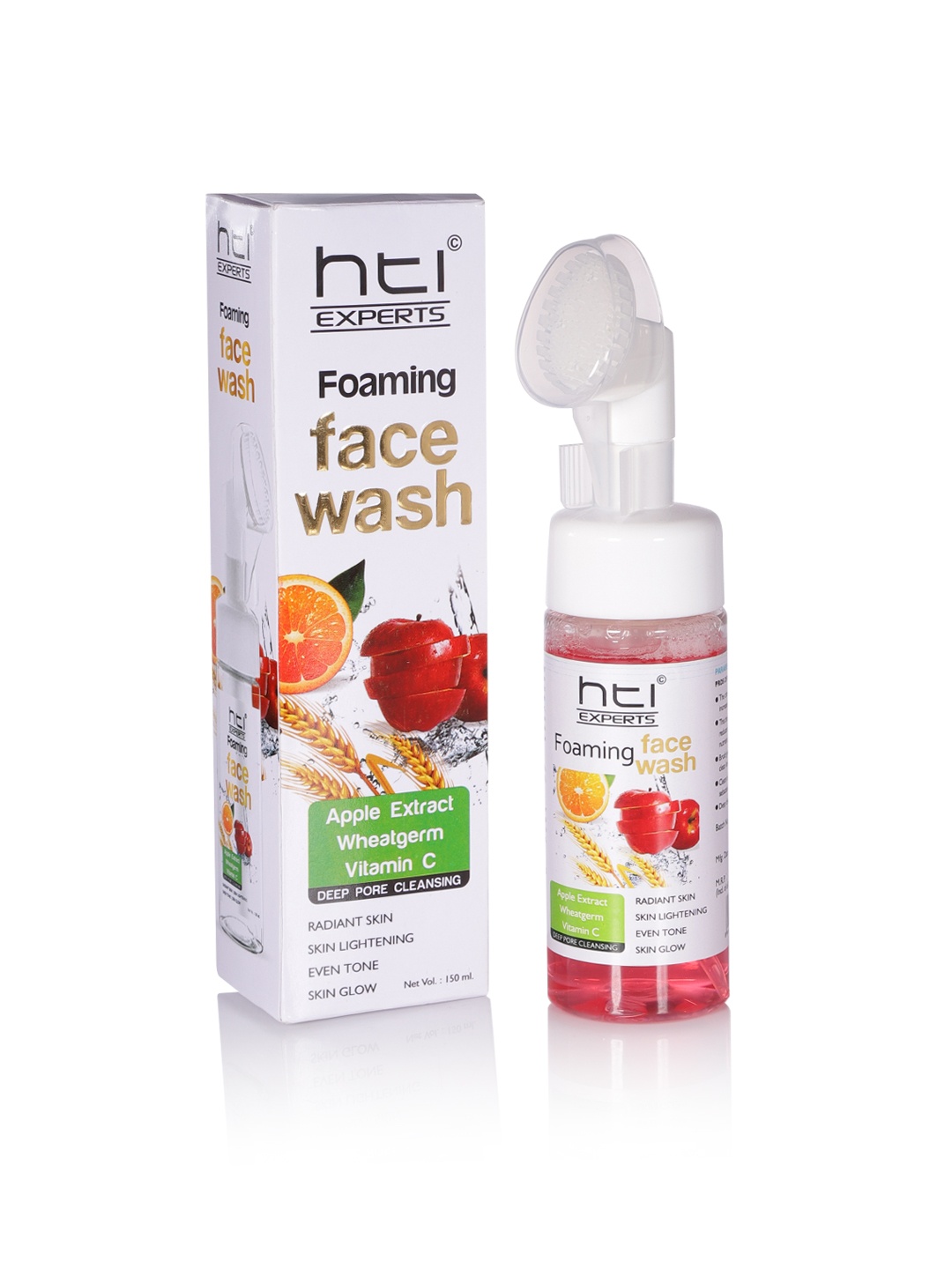 

HTI Foaming Face Wash Apple Extract, wheatgerm & Vit. C, White