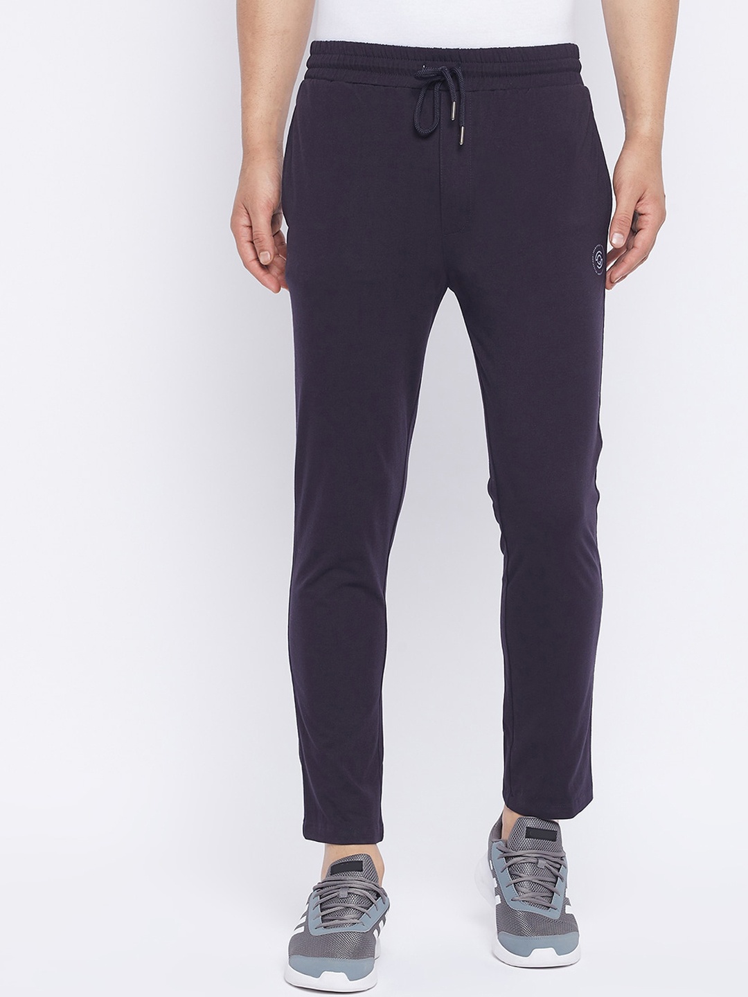 

QUBIC Men Navy Blue Solid Slim-Fit Track Pants