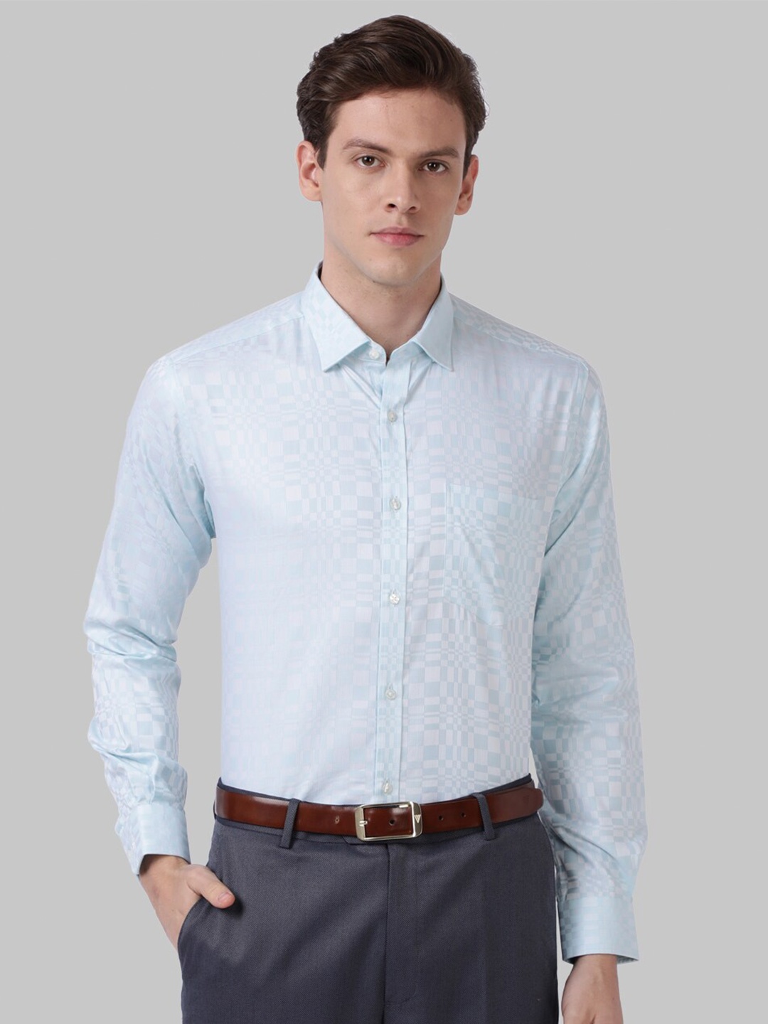 

Park Avenue Men Blue Slim Fit Formal Shirt