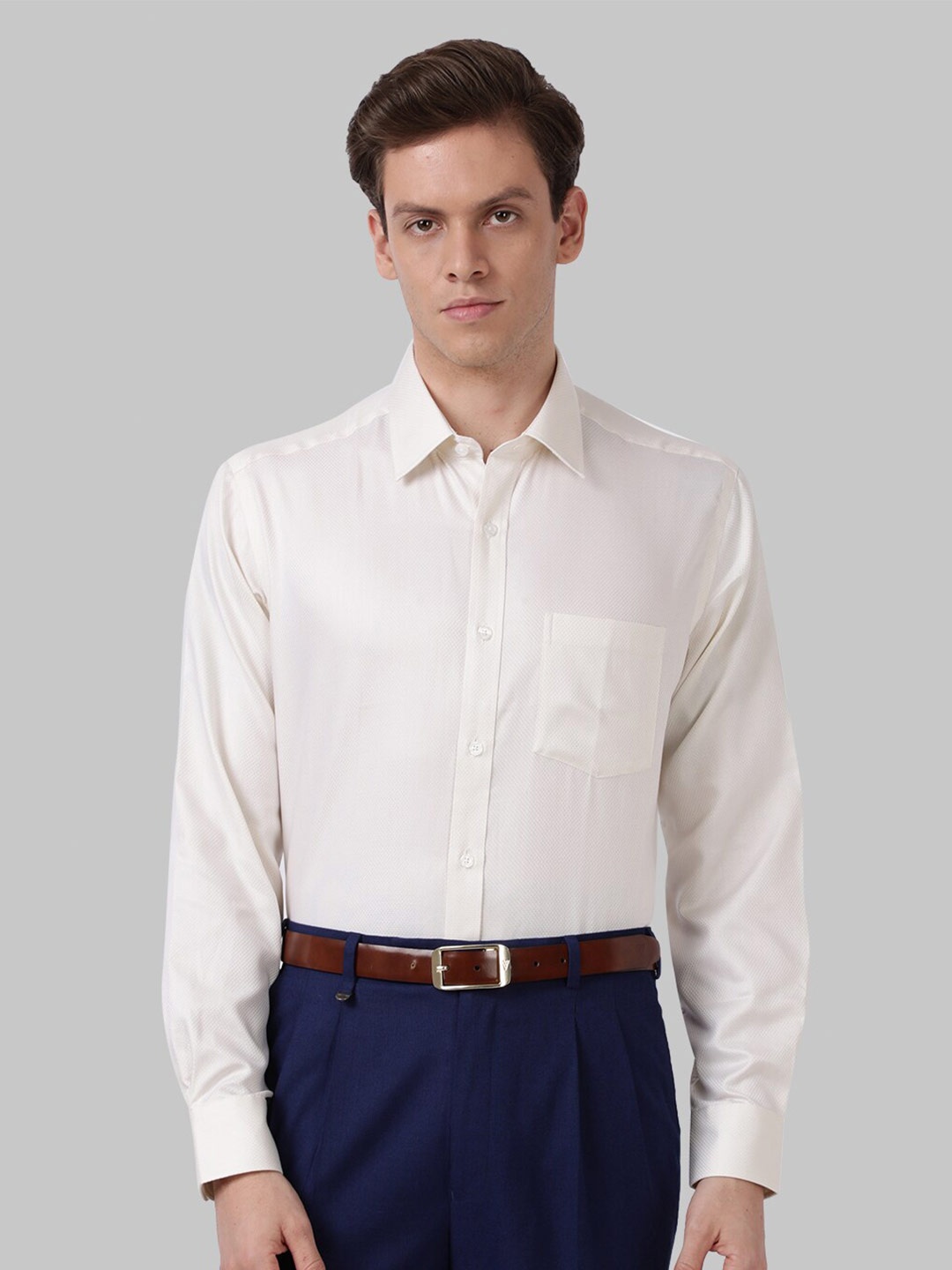 

Park Avenue Men Yellow Formal Shirt