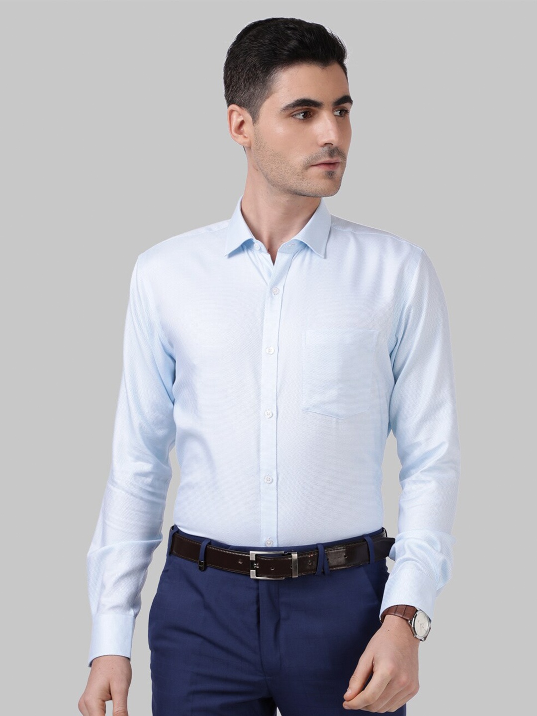 

Park Avenue Men Blue Slim Fit Formal Shirt