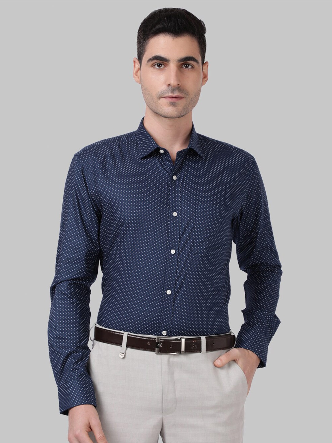 

Park Avenue Men Blue Slim Fit Printed Formal Shirt