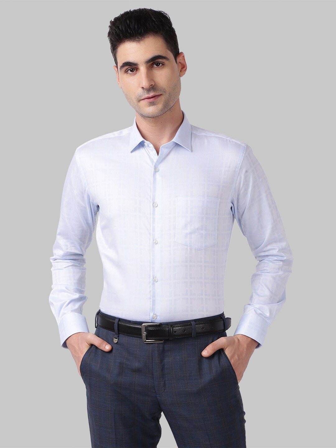 

Park Avenue Men Blue Slim Fit Formal Shirt