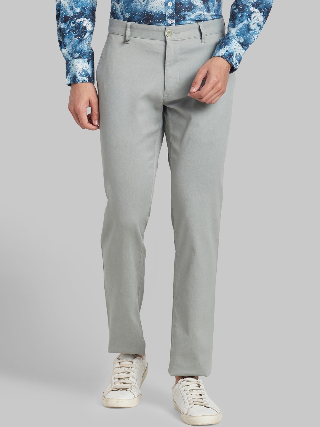 

Parx Men Grey Tapered Fit Trousers