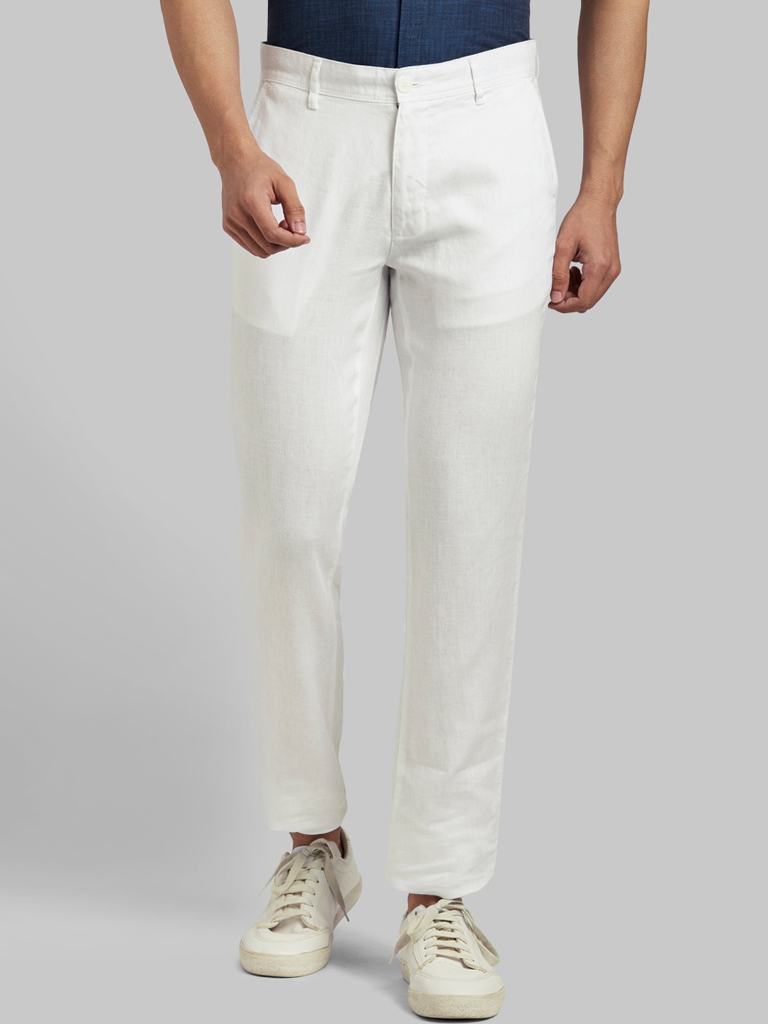 

Parx Men White Slim Fit Trousers