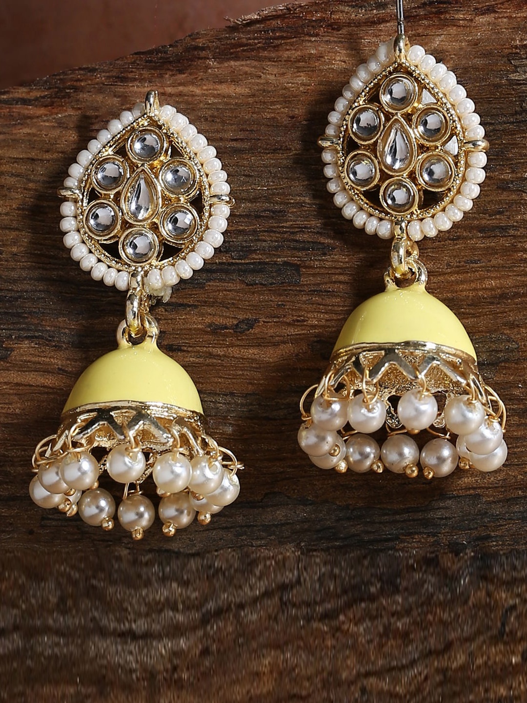 

Shoshaa Gold-Plated Dome Shaped Jhumkas Earrings