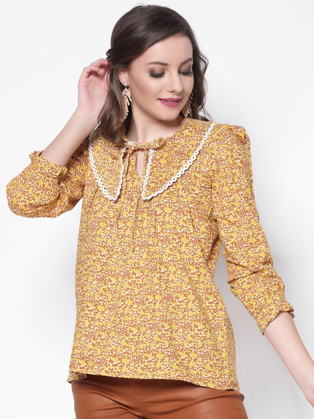 

Sera Multicoloured Floral Print Chiffon Top, Multi