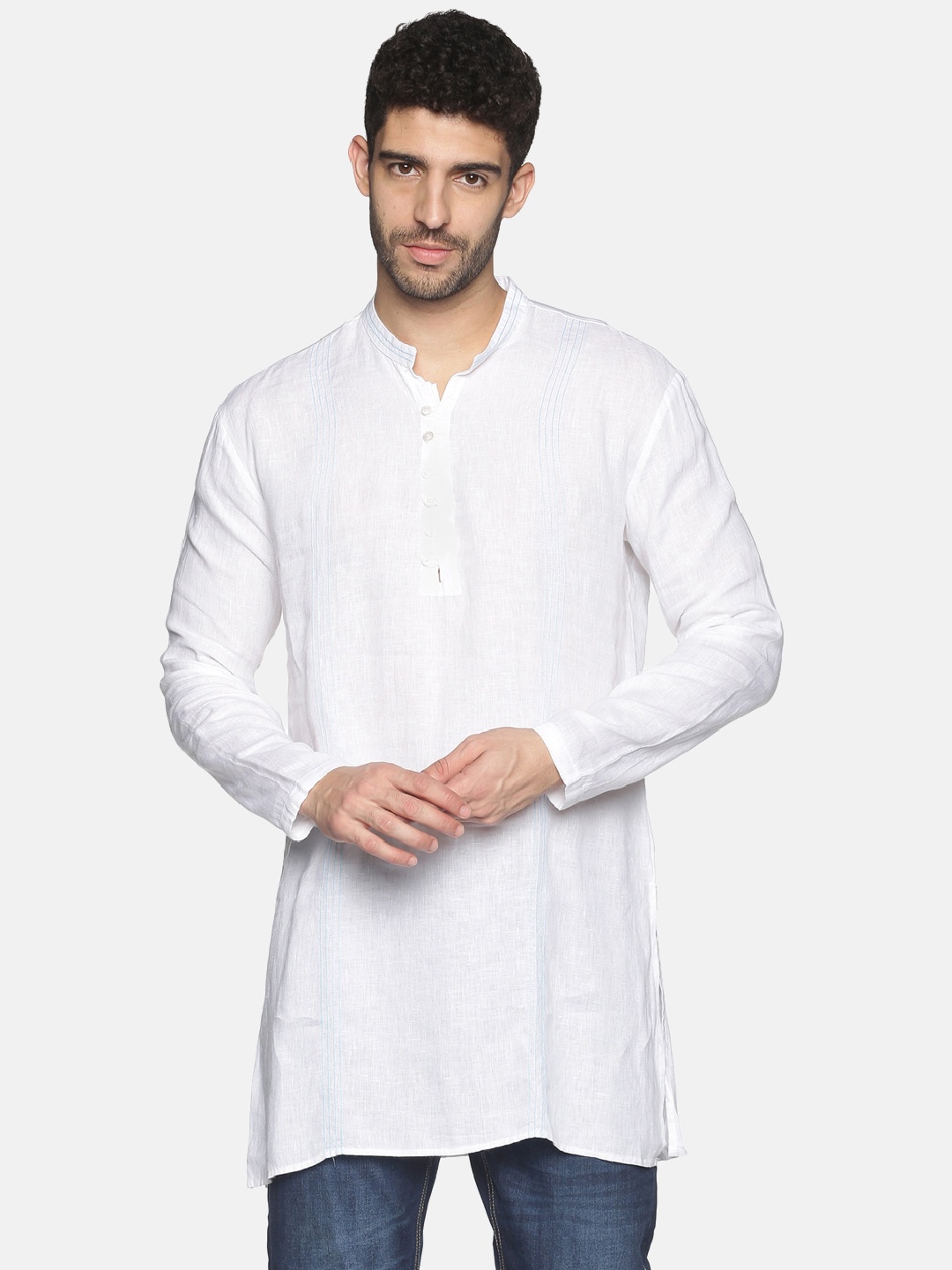 

SHOWOFF Men White Solid Kurta