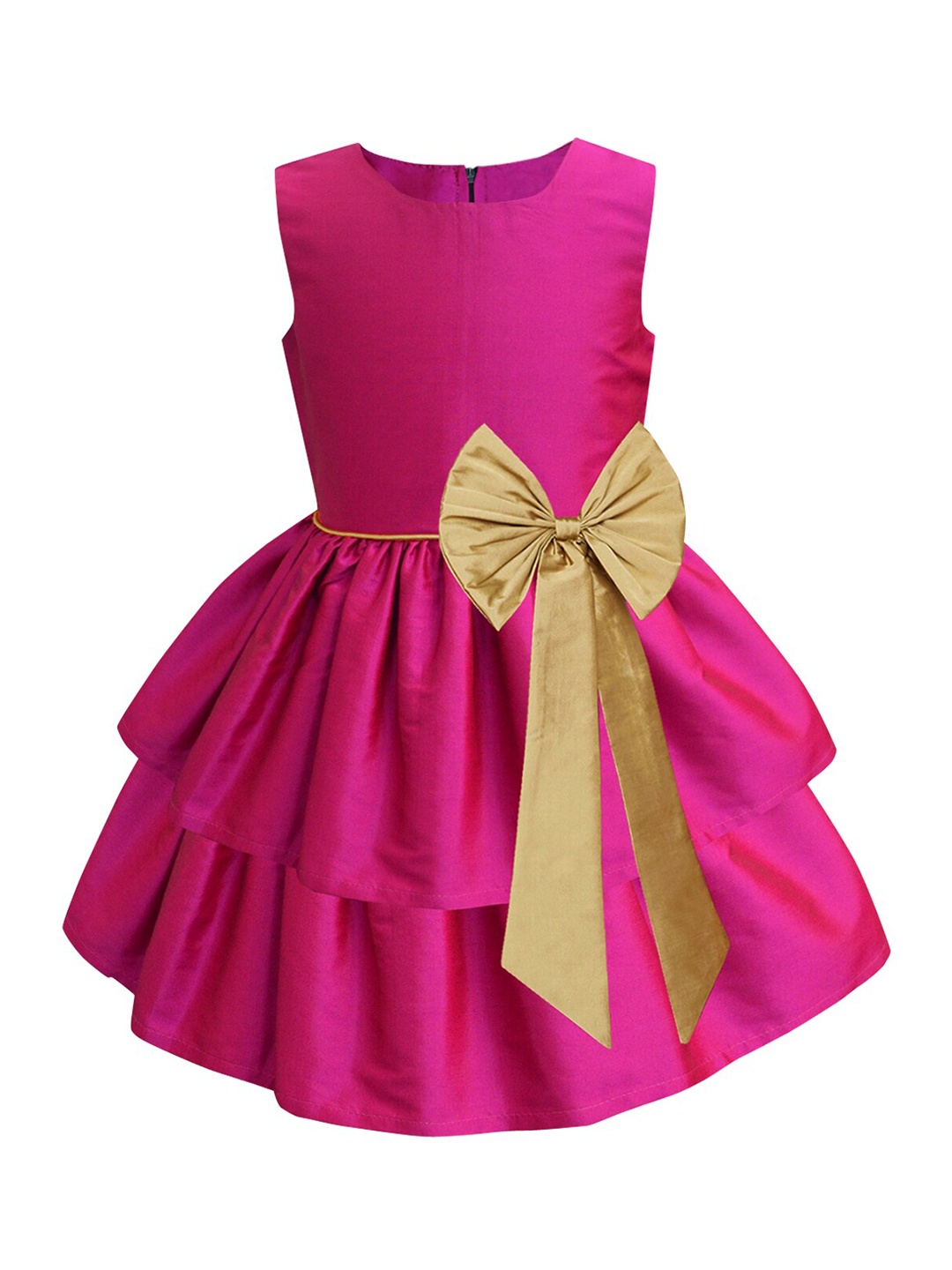 

A.T.U.N. Fuchsia & Gold-Toned Layered Dress