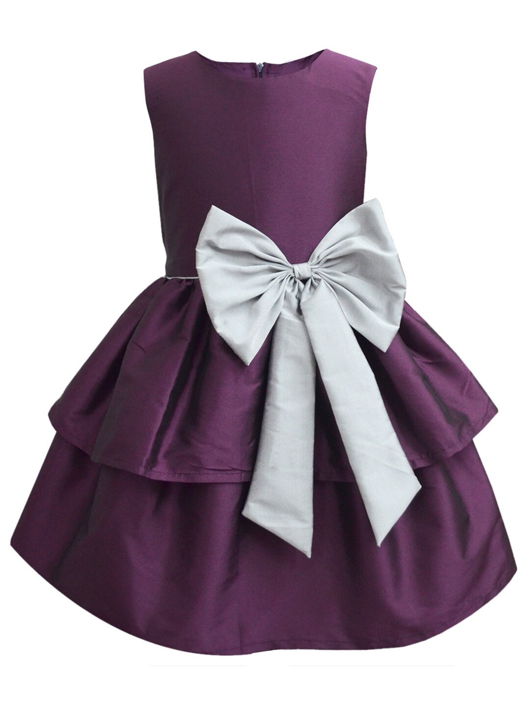 

A.T.U.N. Purple & Silver-Toned Layered Dress