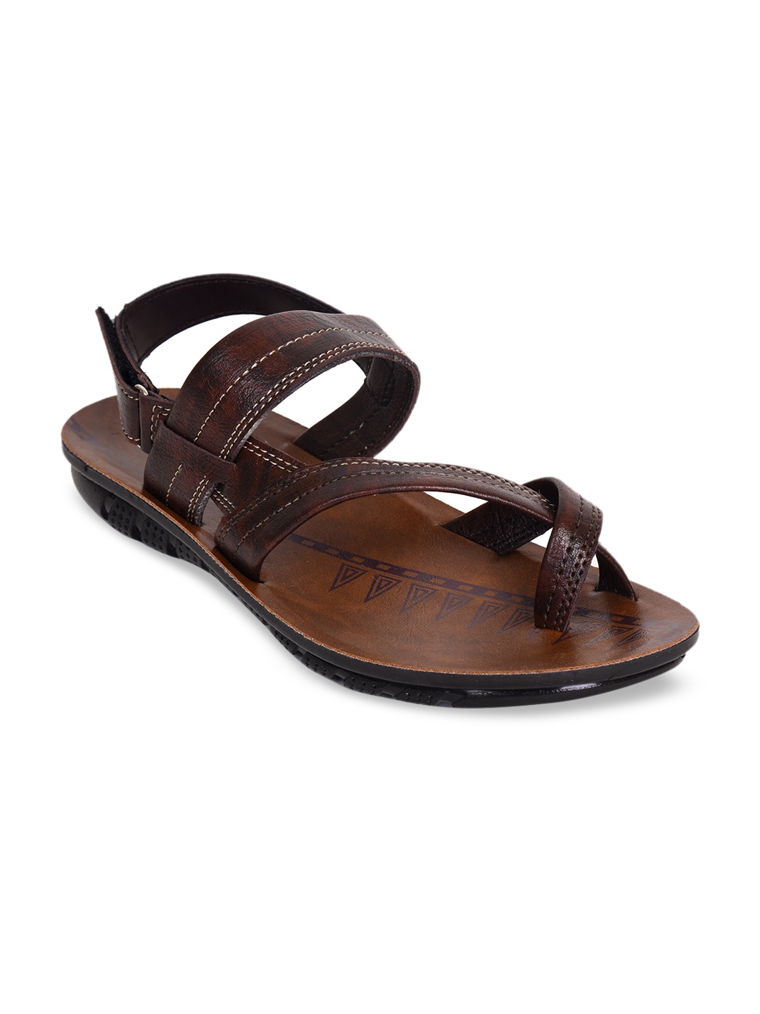 

Ajanta Men Brown Solid Comfort Sandals