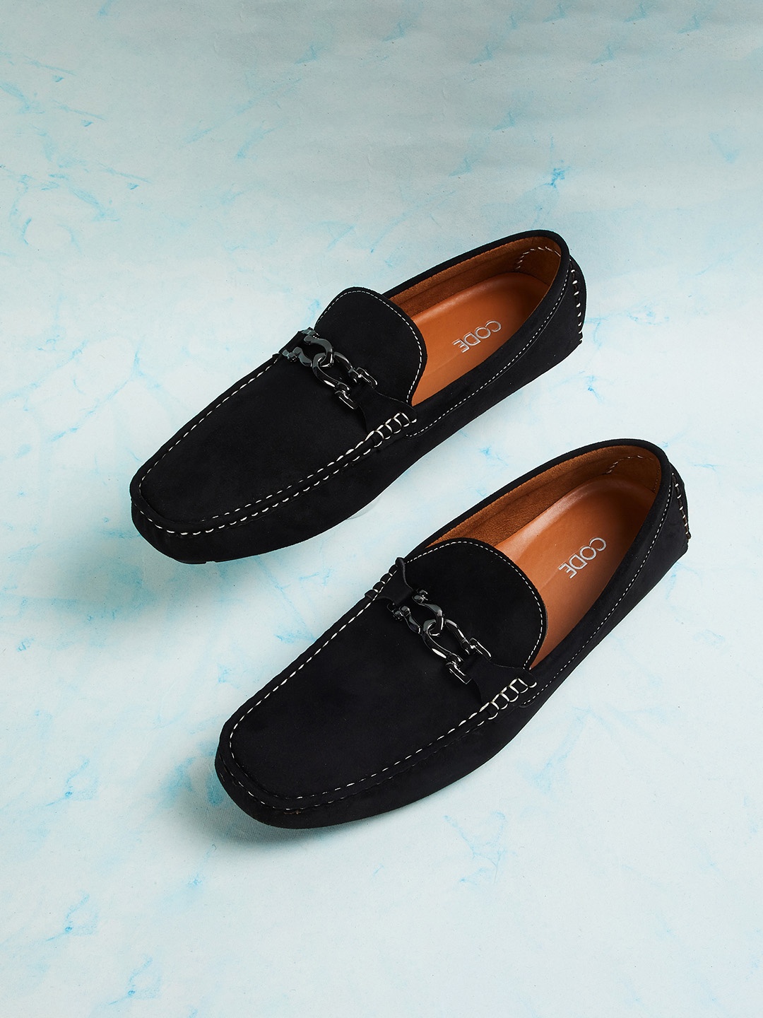 

CODE by Lifestyle Men Black Solid Formal Loafers