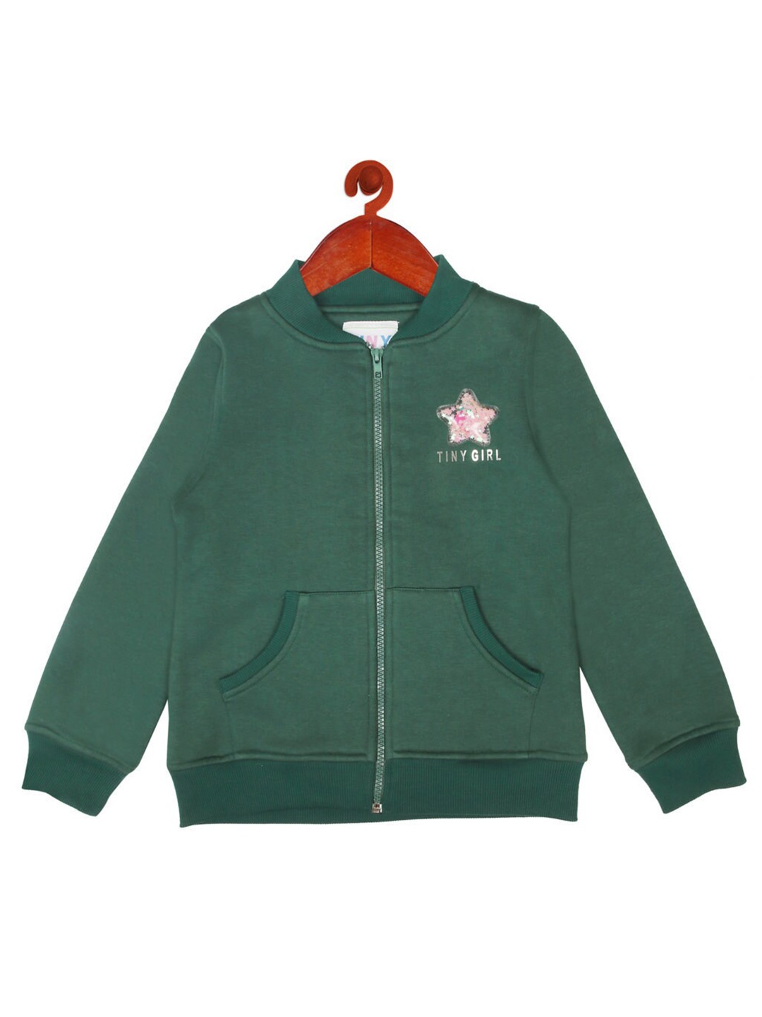 

Tiny Girl Girls Green & Pink Cotton Sweatshirt