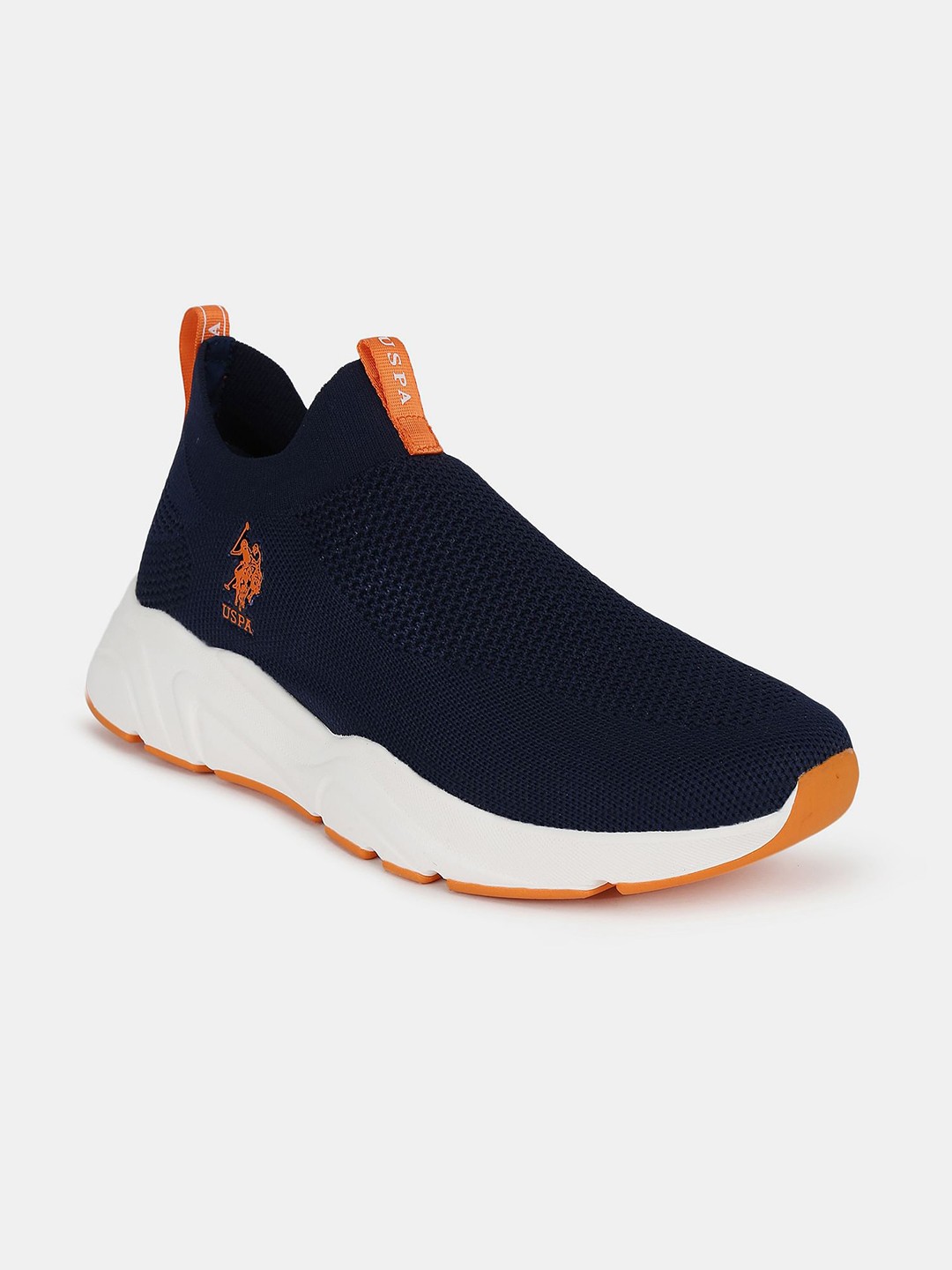 

U S Polo Assn Men Navy Blue Textile Walking Shoes