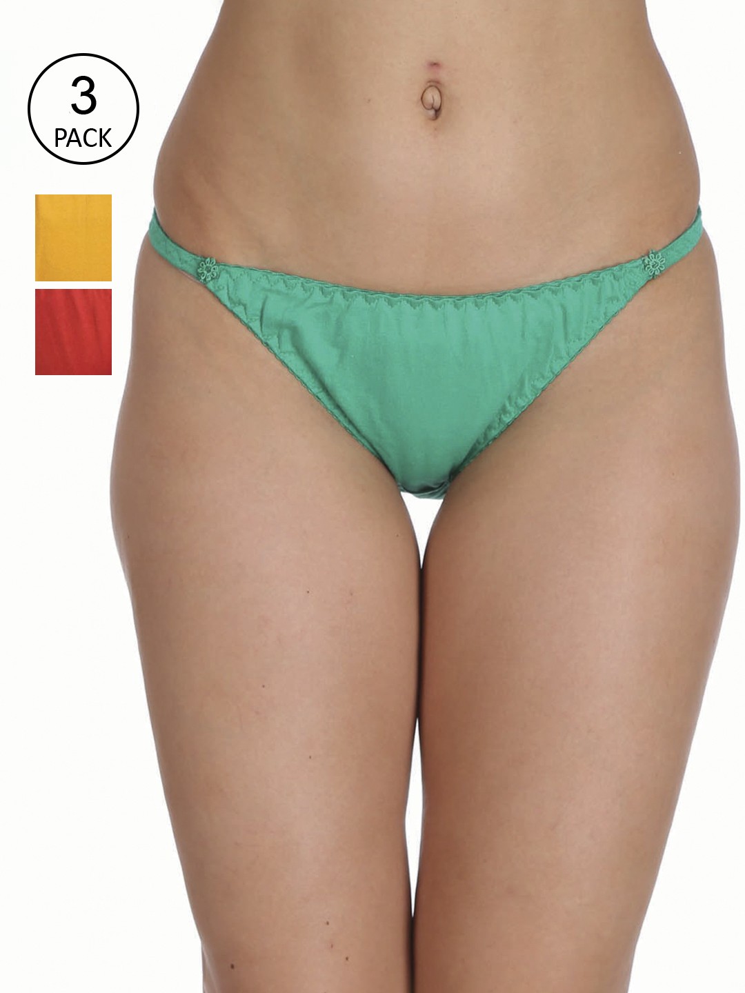 

Reveira Women Pack of 3 Assorted Cotton Bikini Briefs