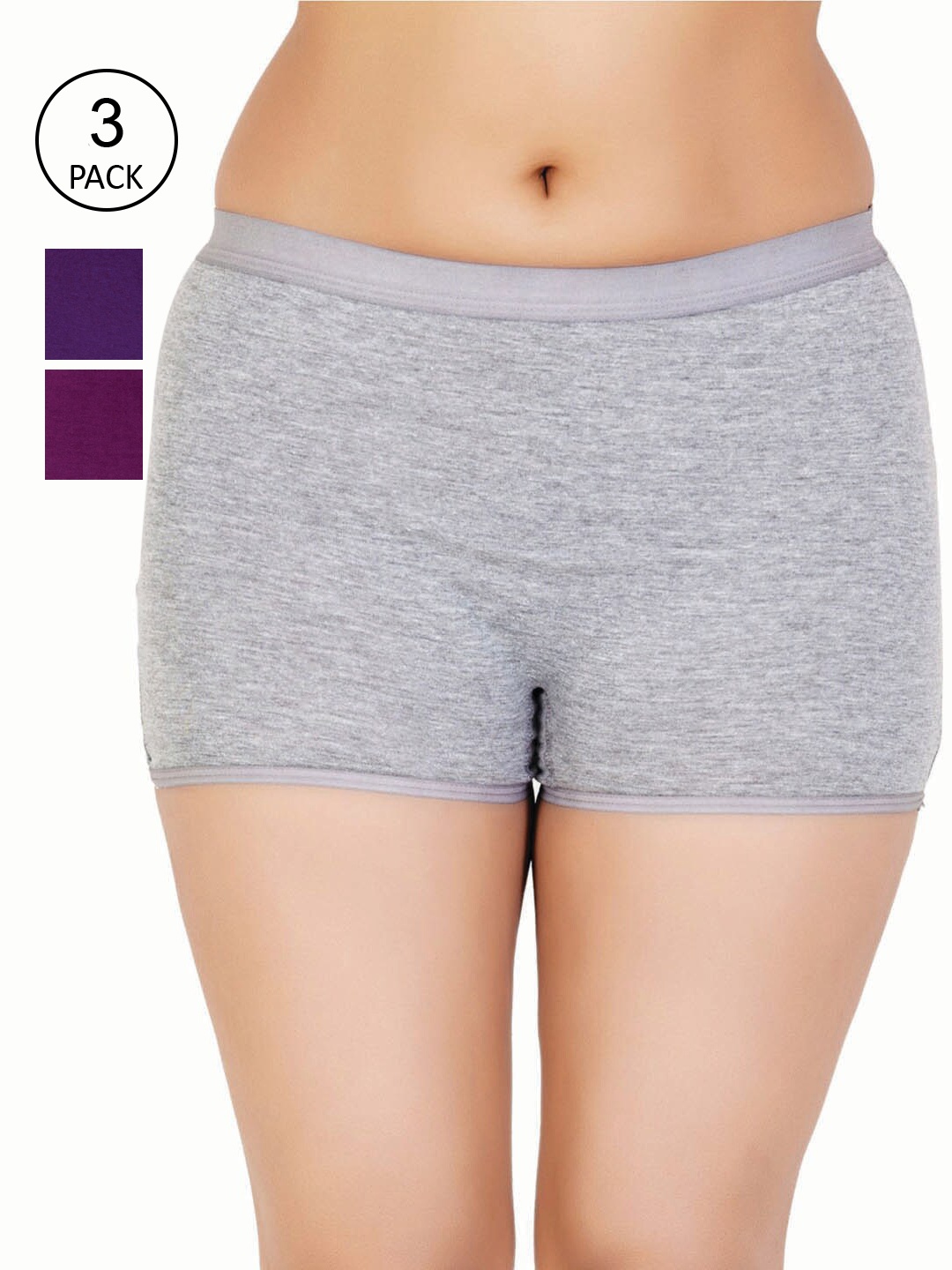 

Reveira Women Pack Of 3 Assorted Cotton Boy Shorts